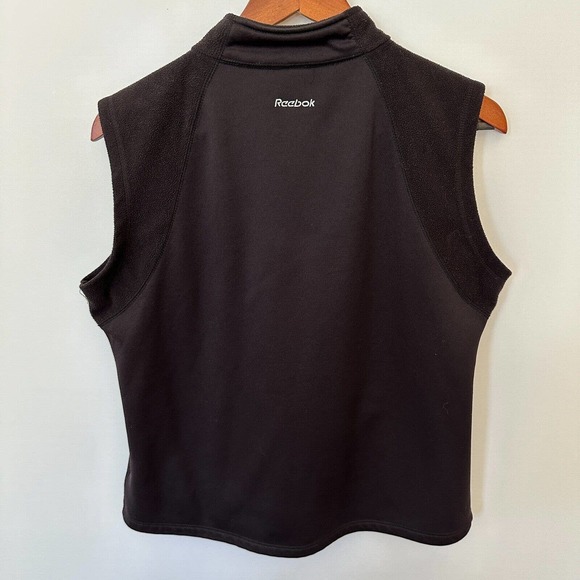 Reebok Womens Full Zip Activewear Black Vest Ladies Large Vintage Sleeveless - Picture 5 of 9